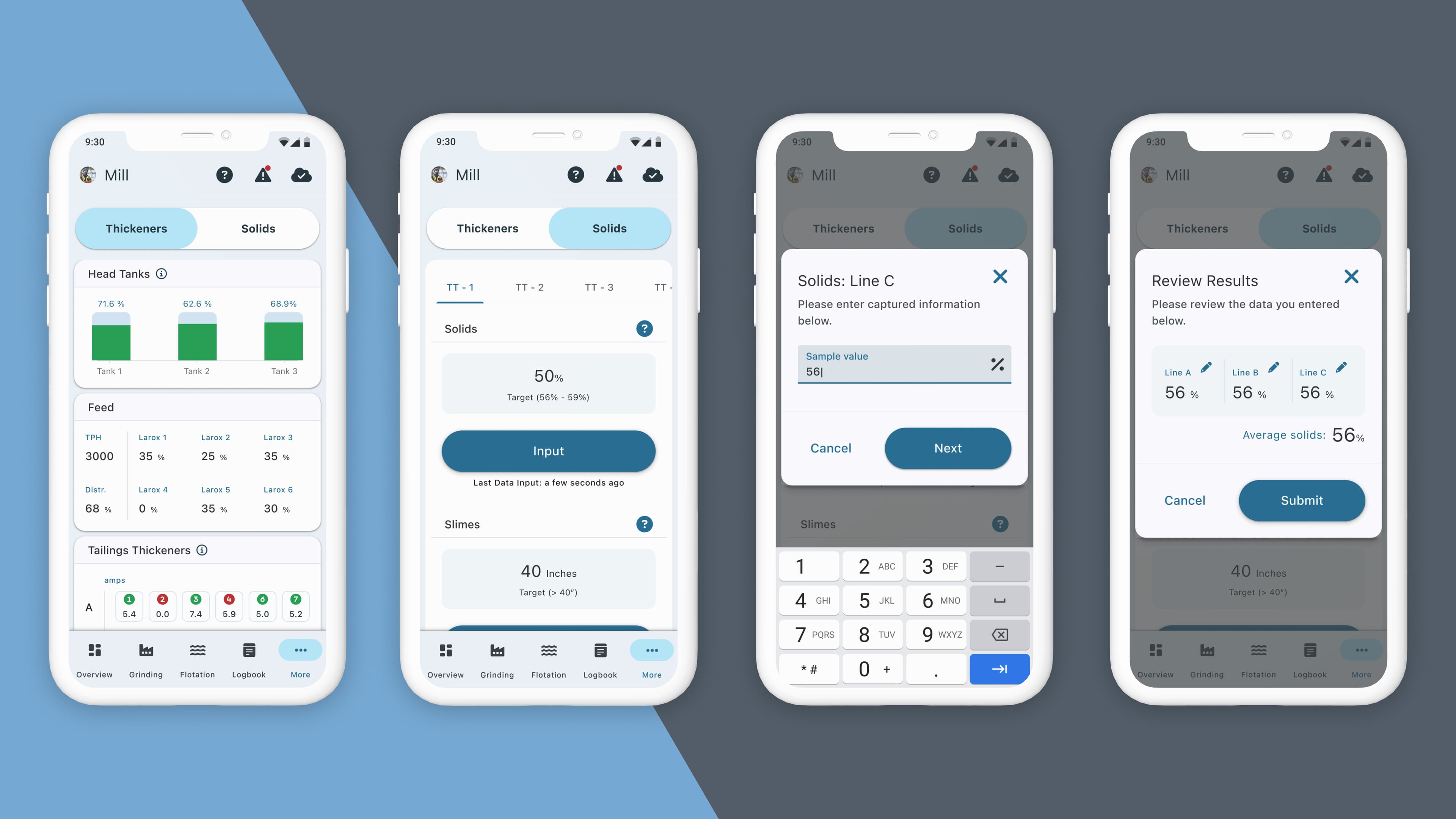 MillOps Throughput Tracker Mobile App detail 1